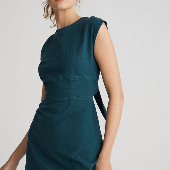 Tie-Back Utility Mini Dress in Blue - Size 4 - Picture 2 of 4